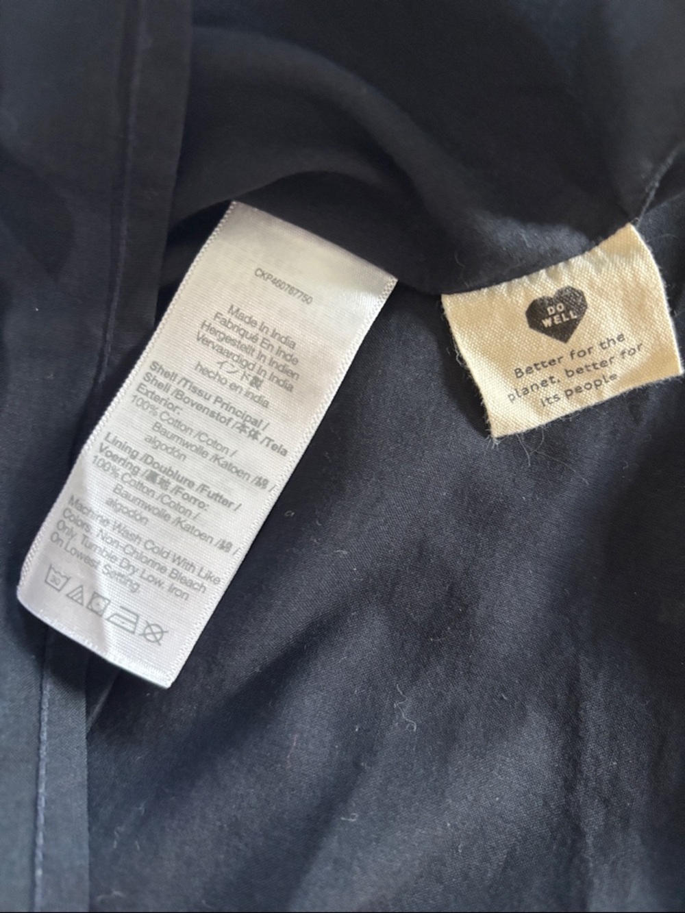 Madewell Button-Front Tie-Waist Mini Dress in Square Spot Black Size XS - Picture 8 of 8